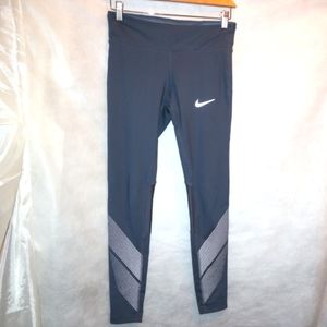 Nike Pro Leggings Blue Gray stripes